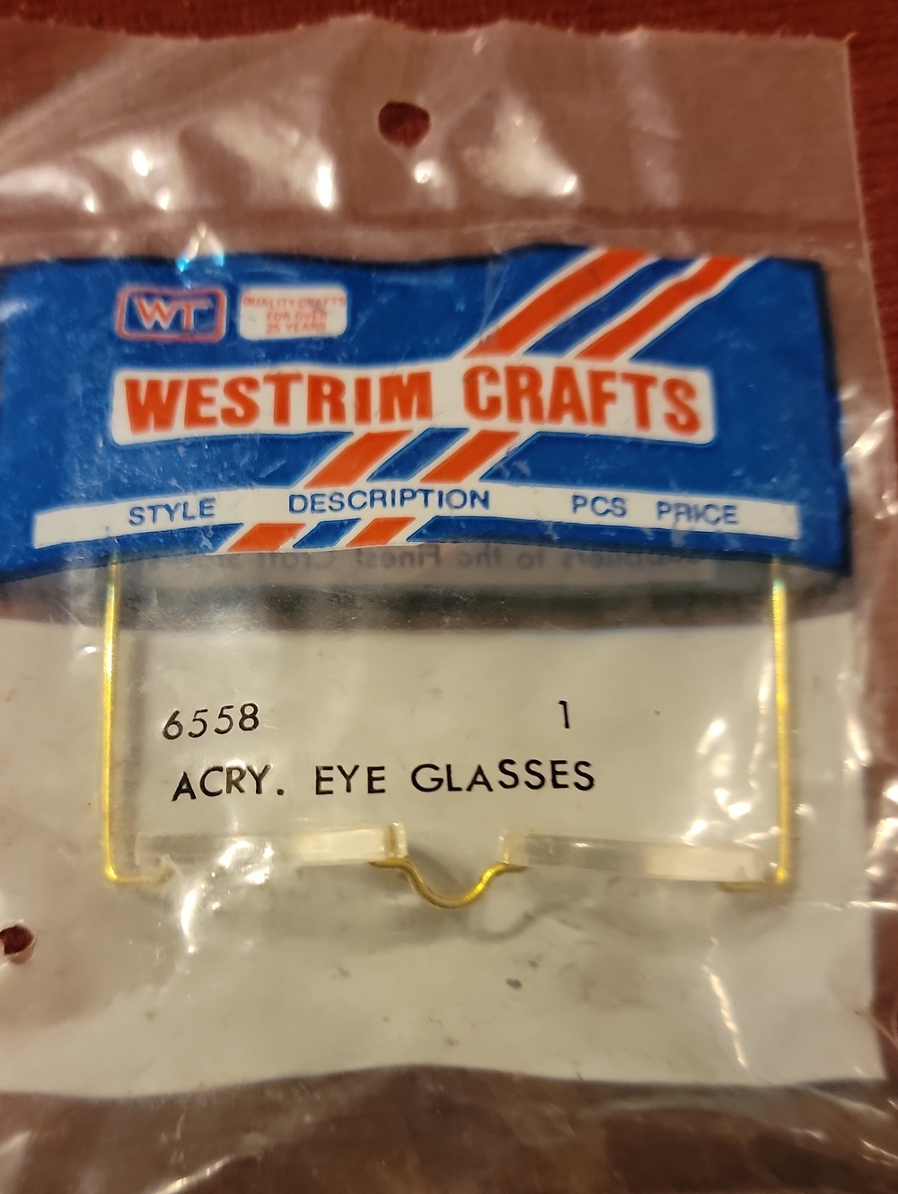 Gold Acry. Eye Glasses